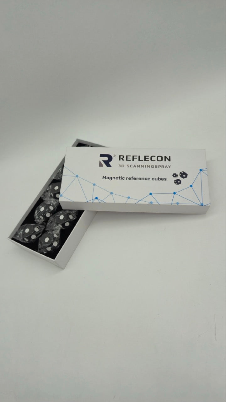 Magnetische Referenzwürfel 6 mm Schwarz/Weiß geeignet für Strukturlichtscanner 10 Stück