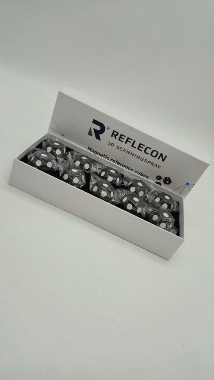 Magnetische Referenzwürfel 6 mm Schwarz/Weiß geeignet für Strukturlichtscanner 10 Stück