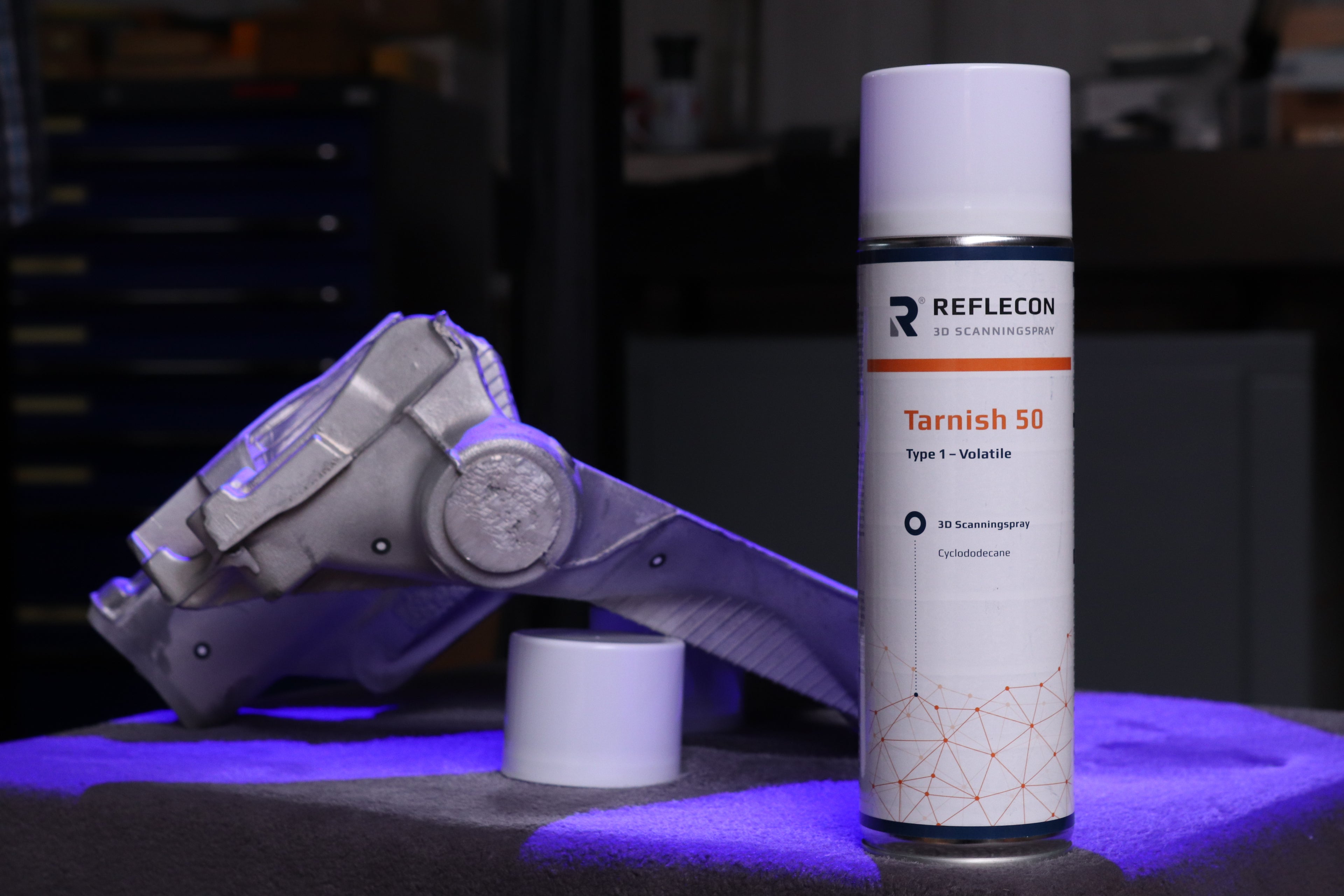Reflecon Tarnish 50 | Professionelles 3D Scanningspray für reflektierende & transparente Oberflächen | Sublimation 5–8 Stunden | ohne Nachreinigung | 500 ml