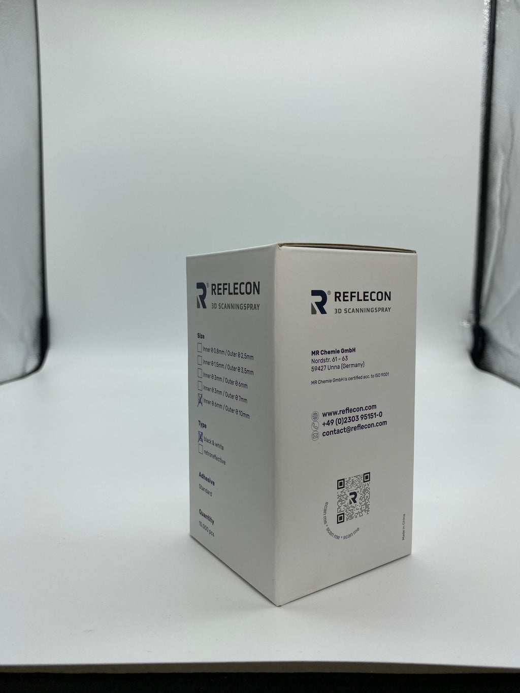 Standard-Haftpunkte 6 mm Schwarz/Weiß geeignet für Strukturlichtscanner 10.000 Stück