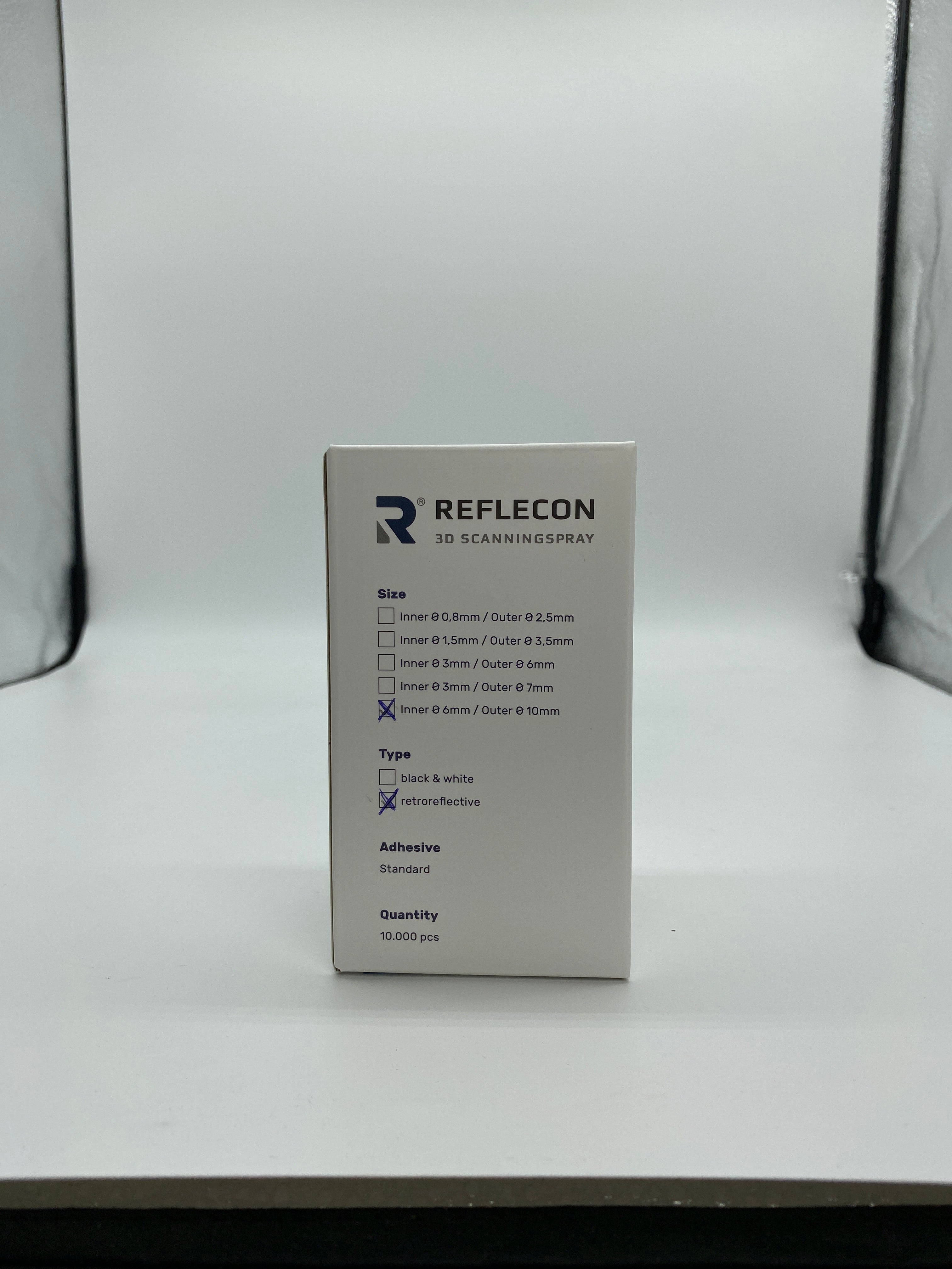 Standard-Haftpunkte 6 mm retroreflektierend geeignet für Laserscanner 10.000 Stück