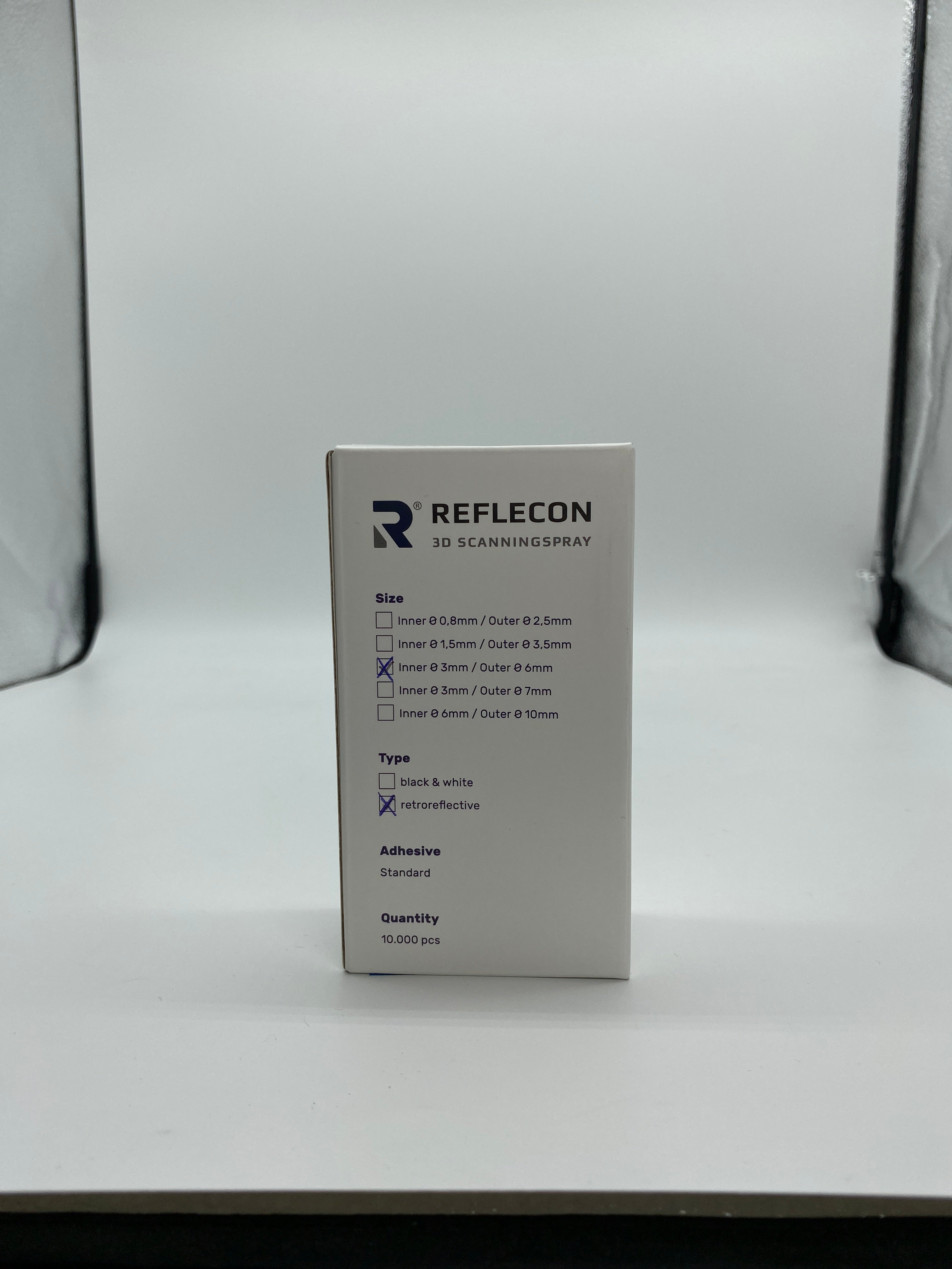 Standard-Haftpunkte 3 mm retroreflektierend geeignet für Laserscanner 10.000 Stück